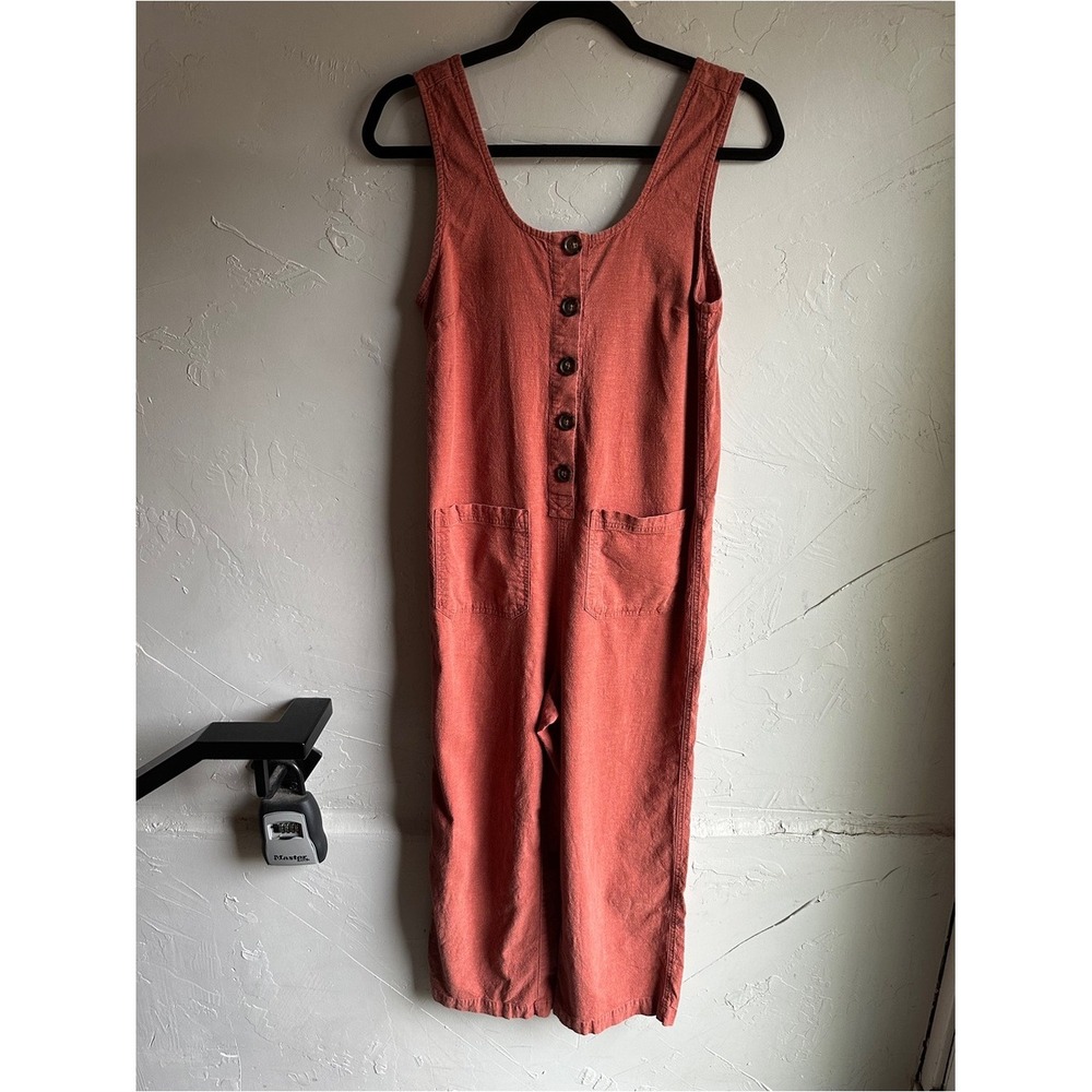Marine Layer Terracotta Utility Jumpsuit Overalls Workwear Coastal Boho XS